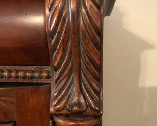 Detail work on bedroom set.