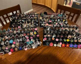 Hundreds of stretch rings (will fit any size finger).