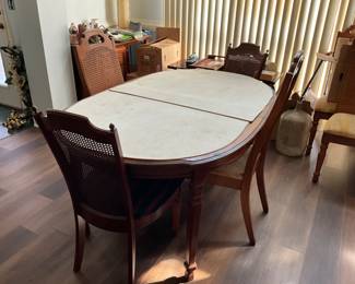 Dining room table and chairs