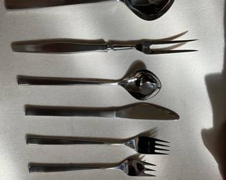 MCM flatware from Denmark. Stainless steel set