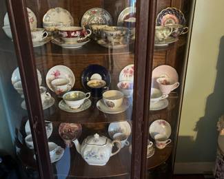 Large collection of cups and saucers