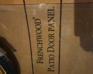 French wood patio doors unused
