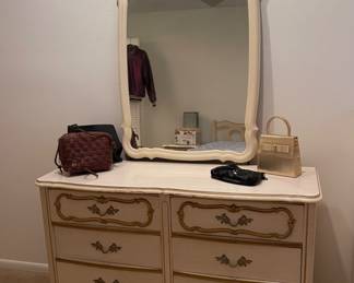 1970’s French Provincial Dresser With Mirror