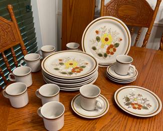 Vintage Old Brook Stoneware Dish Set “Stonecreek”