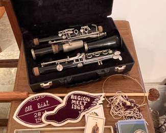 East Bernard Brahmans Memorabilia , Vintage Medals & Rebo Tone Clarinet