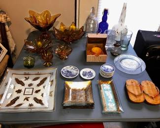 Viking, MCM Glass ware, vintage Geisha girl sandals 