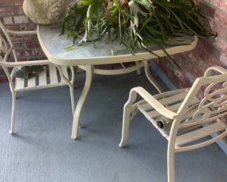 Aluminum. Sold. Chairs…table 20.00