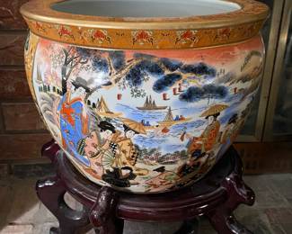 Beautiful Asian Style Planter with Stand