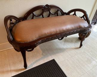Handcarved loveseat