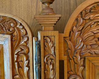 Detail of carved woodscreen