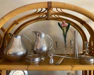 Hammered bank tin pieces