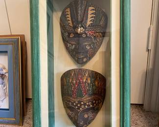 Gorgeously batik-painted masks