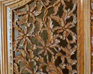 Detail of carved woodscreen