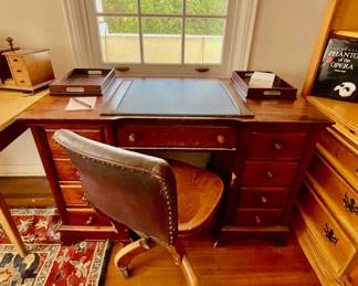 Wooden Desk and Office Chair