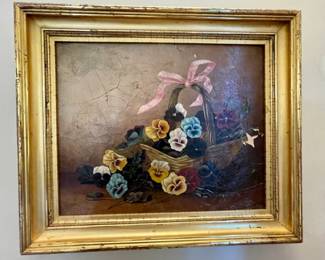 Flowers in Basket Painting