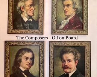 Composers Paintings - Oil on Board