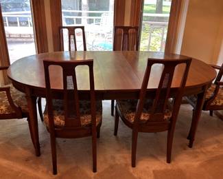 Drexel Dining Table, Chairs and Buffet