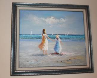 Beach Scene Framed