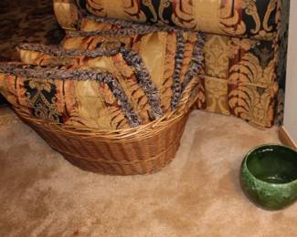 Throw Pillows and Planter