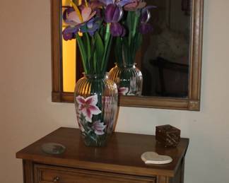 Night Stand, Vase and Mirror