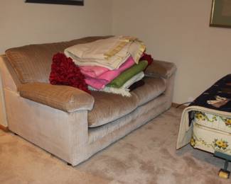 Love Seat and Blankets