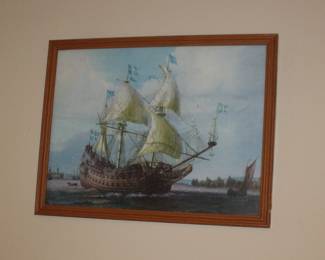 Framed Ship Art