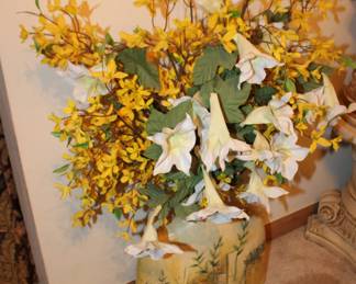 Painted Vase and Flowers