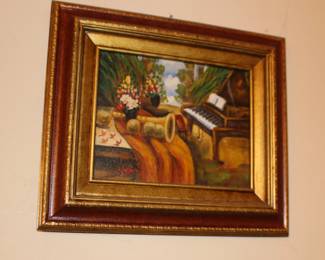 Paino Oil Painting Signed by Taylor