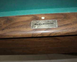 Pool Table name plate