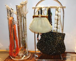 Whiting Davis Purse, Beaded Purse, Neckaces