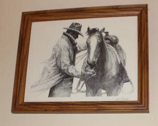 Cowboy and Horse Art