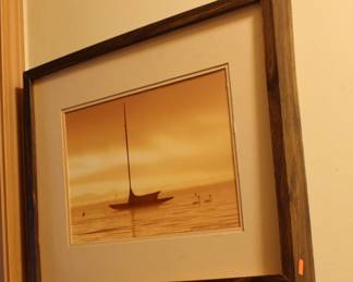 Boat Photo Framed Signed