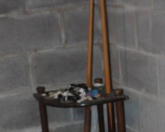 Pool Cues and Stand