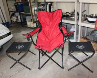Lawn Chair and Cadillac Small Stools
