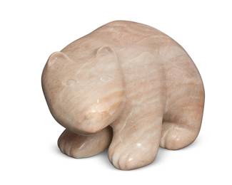 217
Fred Begay
1932-2013, Diné
Bear Figure, 1994
Carved limestone
Incised signature and date to back left leg
14.25" H x 23" W x 12.25" D
Estimate: $300 - $500