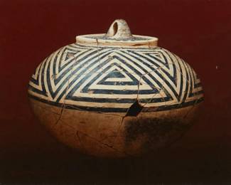 188
Rock Newcomb
b.1945
"Cortez Kiva Jar"
Acrylic on Masonite
Signed lower left: Rock Newcomb ©; Signed and copyrighted again, titled, and with a lengthy inscription about the subject matter, all verso
8" H x 10" W
Estimate: $500 - $700