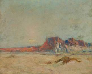 278
William Darling
1882-1963
Desert Scene
Oil on canvas laid to Masonite
Signed lower left: William Darling
20" H x 24" W
Estimate: $500 - $700