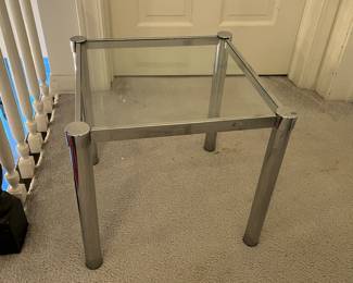 Chrome/glass end table