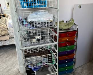 Women's clothing and storage racks.....