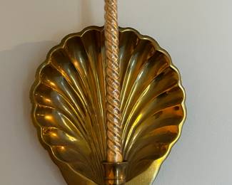 Brass candle sconces (2 total - only one is photographed)