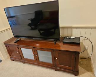 Flat screen TV,  new TV console