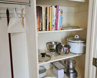 Crock pot, Fire King, Cuisinart chopper