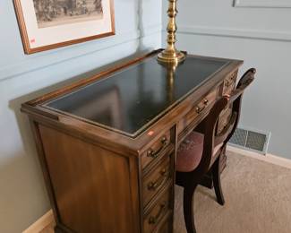Leather top desk