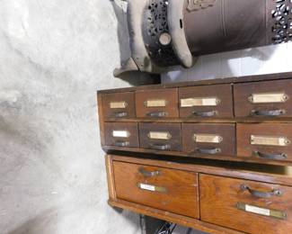 Antique Hardware Parts cabinet