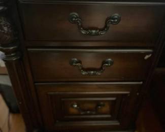 Side table with "hide the remote" storage