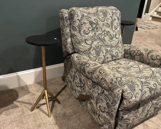 H112 - $20 - 2 side tables for drinks. H113 - $125 - Glider Rocker