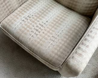 H61 - $65 Each - Ethan Allen Side Chairs - 31" wide x 31" deep. They do show some wear but are incredibly comfortable and sturdy! 