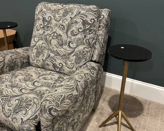 H112 - $20 - 2 small side tables for drinks. H113 - $125 - Glider Rocker