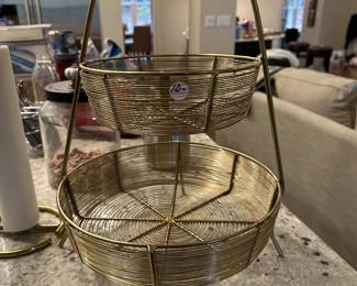 H40 - $10 Gold Color Basket