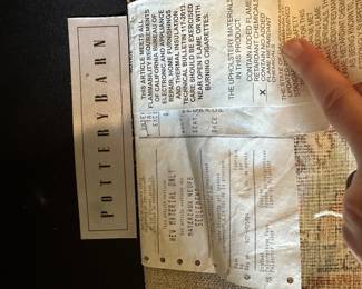 H2 - $850 EACH. - 2 available. Pottery Barn Couch #1 - measures 38.5" deep x 84" long x 30" tall. 